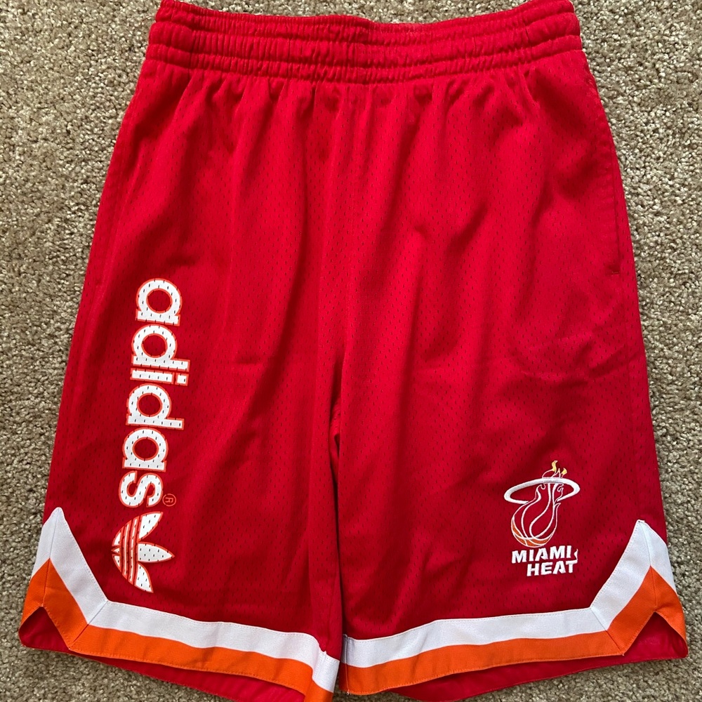 Adidas Miami Heat Basketball Shorts Size L